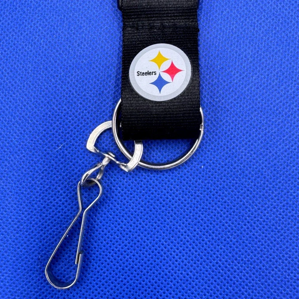 Pittsburgh Steelers NFL Lanyard Keychain ID Passes Holder Football Fan AFC Sport